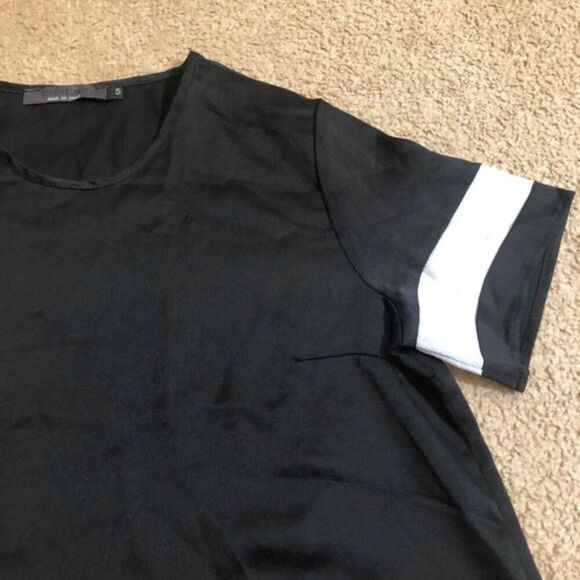 Bebe B&W Front Tie Shirt - Picture 2 of 7